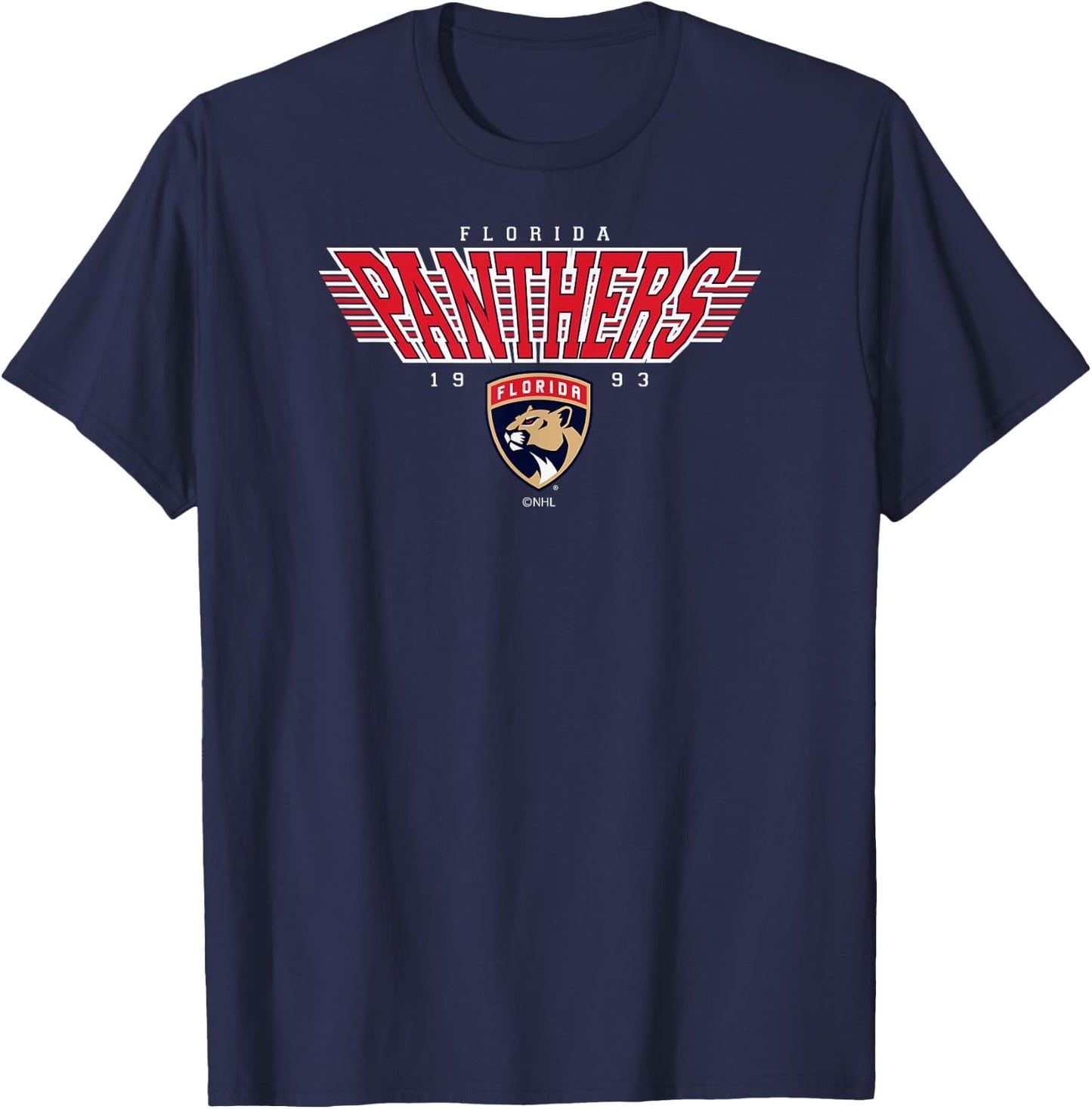 Florida Panthers Laser Black Officially Licensed T-Shirt - T-Shirt | Navy
