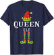 Queen Elf Christmas Matching Xmas Pajama T-Shirt - T-Shirt | Navy