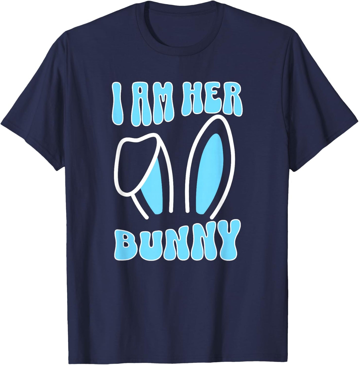 Matching Couple Easter , Matching Husband Easter T-Shirt - T-Shirt | Navy