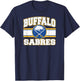 Buffalo Sabres Stripe Black Officially Licensed T-Shirt - T-Shirt | Navy