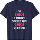 Name Si Chloe t'énerve Humour Chloe , Black, Female X-Small T-Shirt - T-Shirt | Navy