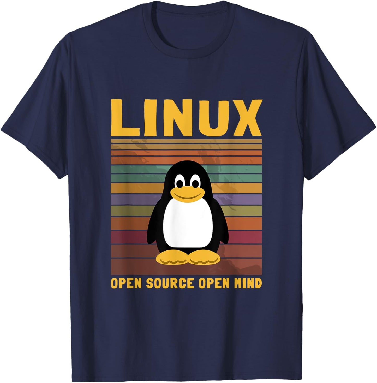 Men's Computer Nerd Linux Root Penguin Tux Saying Gift , black T-Shirt - T-Shirt | Navy