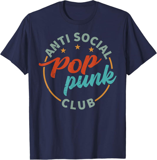 Anti Social Pop Punk Club T-Shirt - T-Shirt | Navy