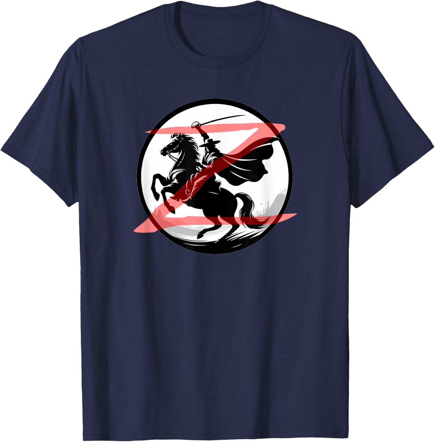 Zorro , grey, S T-Shirt - T-Shirt | Navy