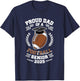 Proud dad of a football senior 2025 T-Shirt - T-Shirt | Navy