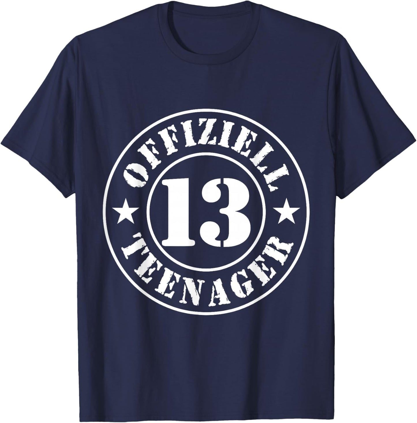 13th Birthday Official Teenager 13 Years Boy Girl , black T-Shirt - T-Shirt | Navy