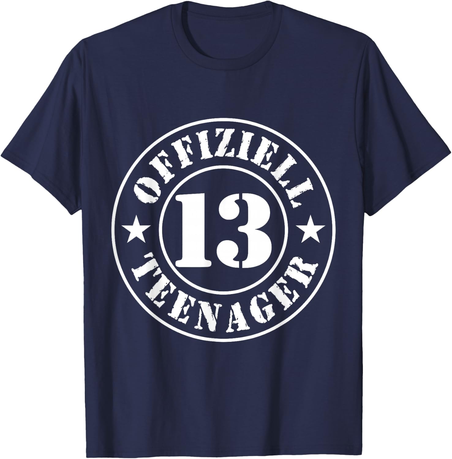13th Birthday Official Teenager 13 Years Boy Girl , black T-Shirt - T-Shirt | Navy