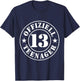 13th Birthday Official Teenager 13 Years Boy Girl , black T-Shirt - T-Shirt | Navy
