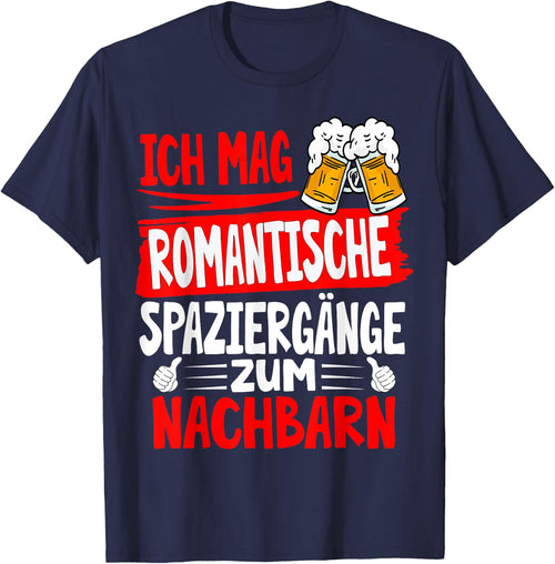 with German Text "Ich mag Romantic Walks zum Neighb, black, s