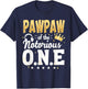 Crown 1st Birthday Grandpa Pawpaw Of Notorious One T-Shirt - T-Shirt | Navy