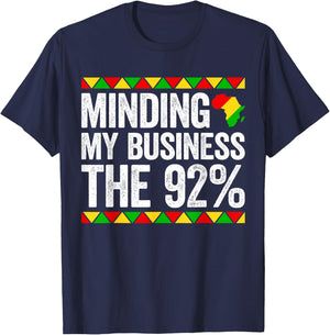 Minding My Vintage Business The Women 92 Black History Month T-Shirt - T-Shirt | Navy