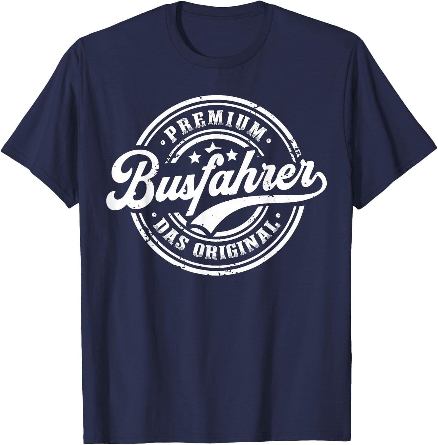 Bus Driver Original Line Bus Funny Bus Driver , black T-Shirt - T-Shirt | Navy