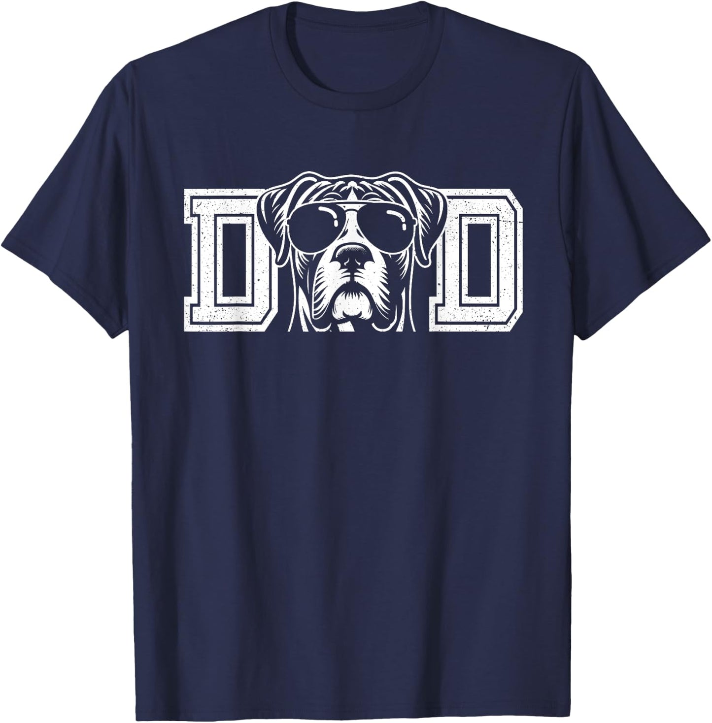 Boxer Dog Owner Boxer Dad Father's Day T-Shirt - T-Shirt | Navy