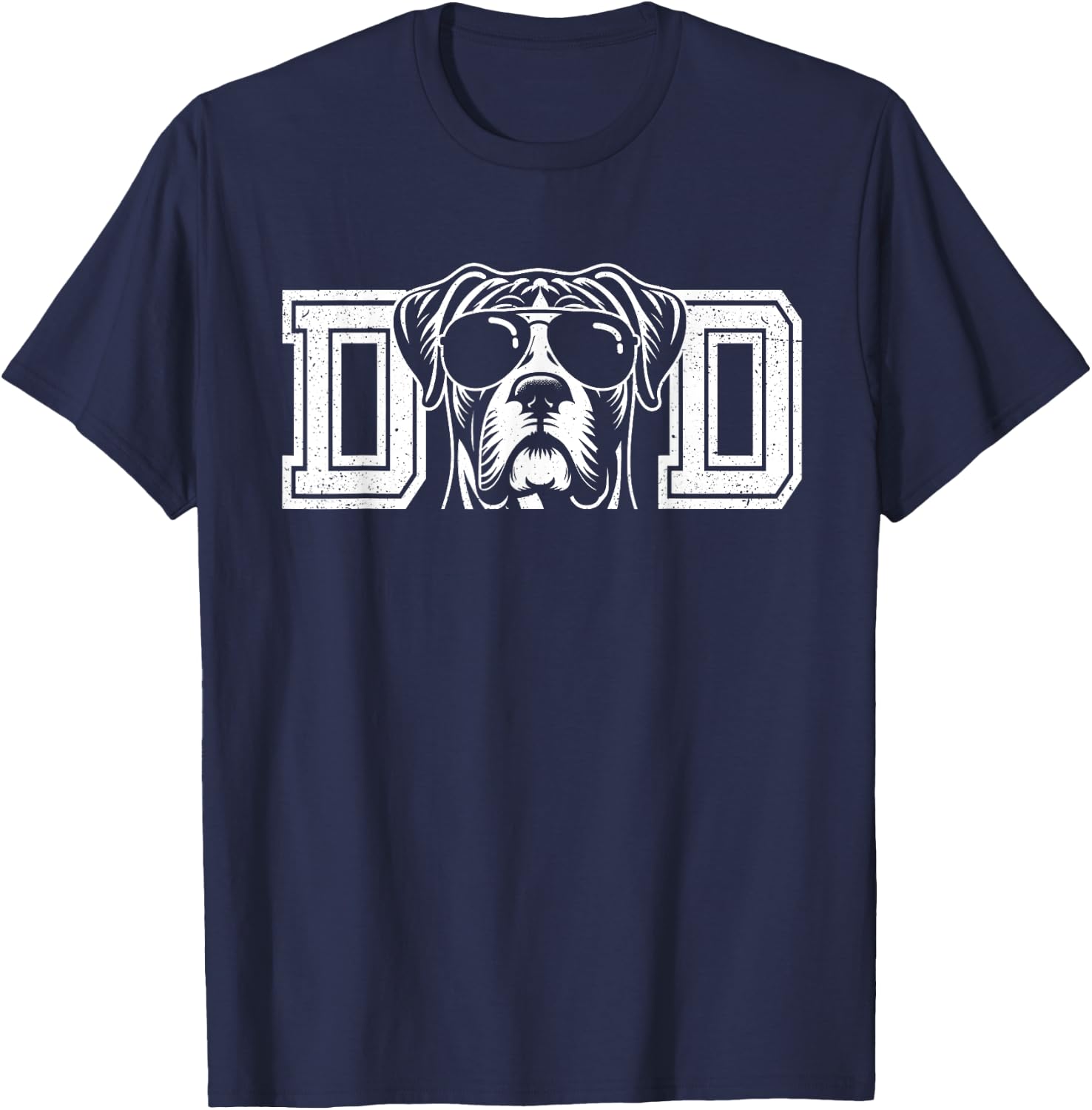 Boxer Dog Owner Boxer Dad Father's Day T-Shirt - T-Shirt | Navy