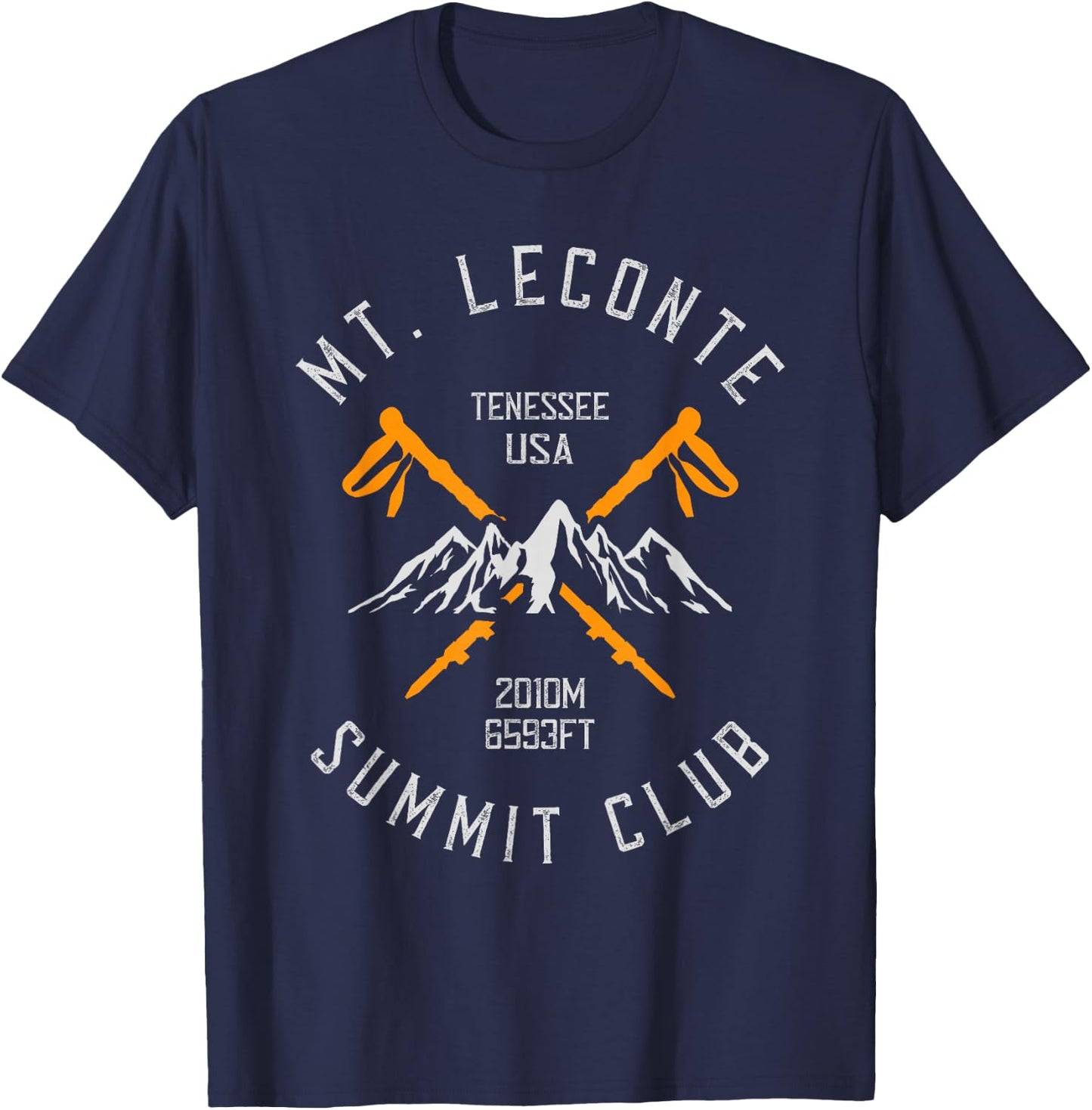 Mount LeConte Mountain Hiker Hiking T-Shirt - T-Shirt | Navy