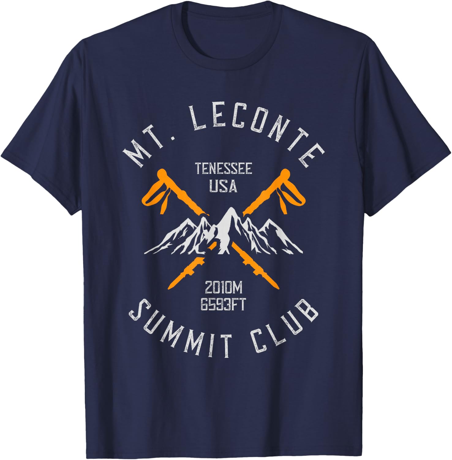 Mount LeConte Mountain Hiker Hiking T-Shirt - T-Shirt | Navy