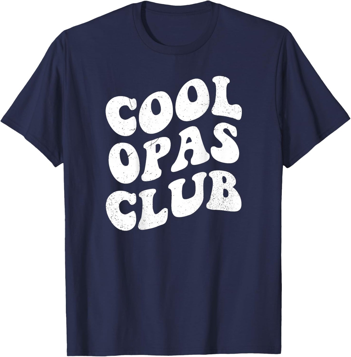Cool Opas Club Funny Groovy Retro Art T-Shirt - T-Shirt | Navy