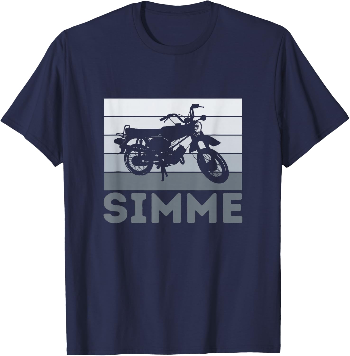 Simme Simson DDR Moped Two-Stroke S51 Vintage T-Shirt - T-Shirt | Navy