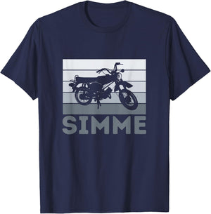 Simme Simson DDR Moped Two-Stroke S51 Vintage T-Shirt - T-Shirt | Navy
