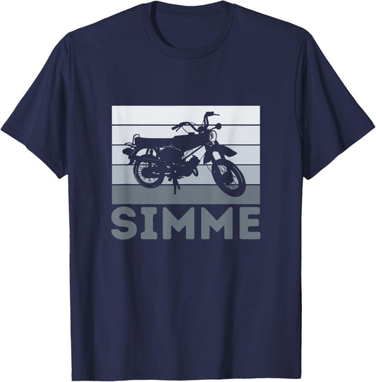 Simme Simson DDR Moped Two-Stroke S51 Vintage T-Shirt - T-Shirt | Navy