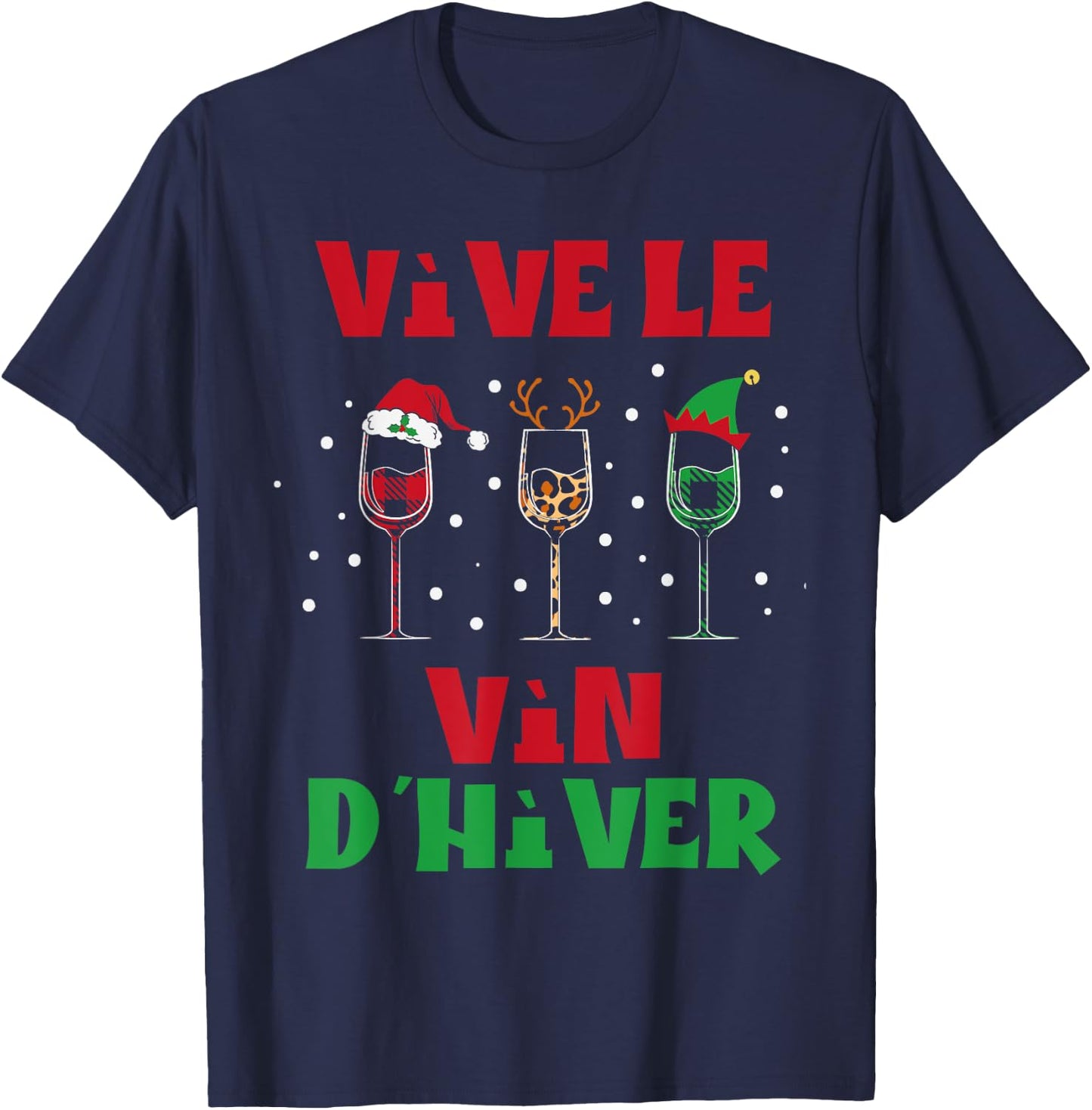 Long live winter wine humor christmas man beauf amateur wine T-Shirt - T-Shirt | Navy
