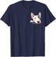 Cute Bull Terrier Scout Dog Graphic Design T-Shirt - T-Shirt | Navy