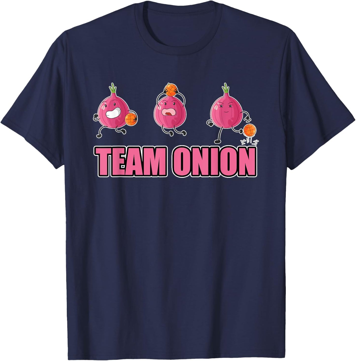 Funny Team Onion Sports Costume Love Vegan Food T-Shirt - T-Shirt | Navy