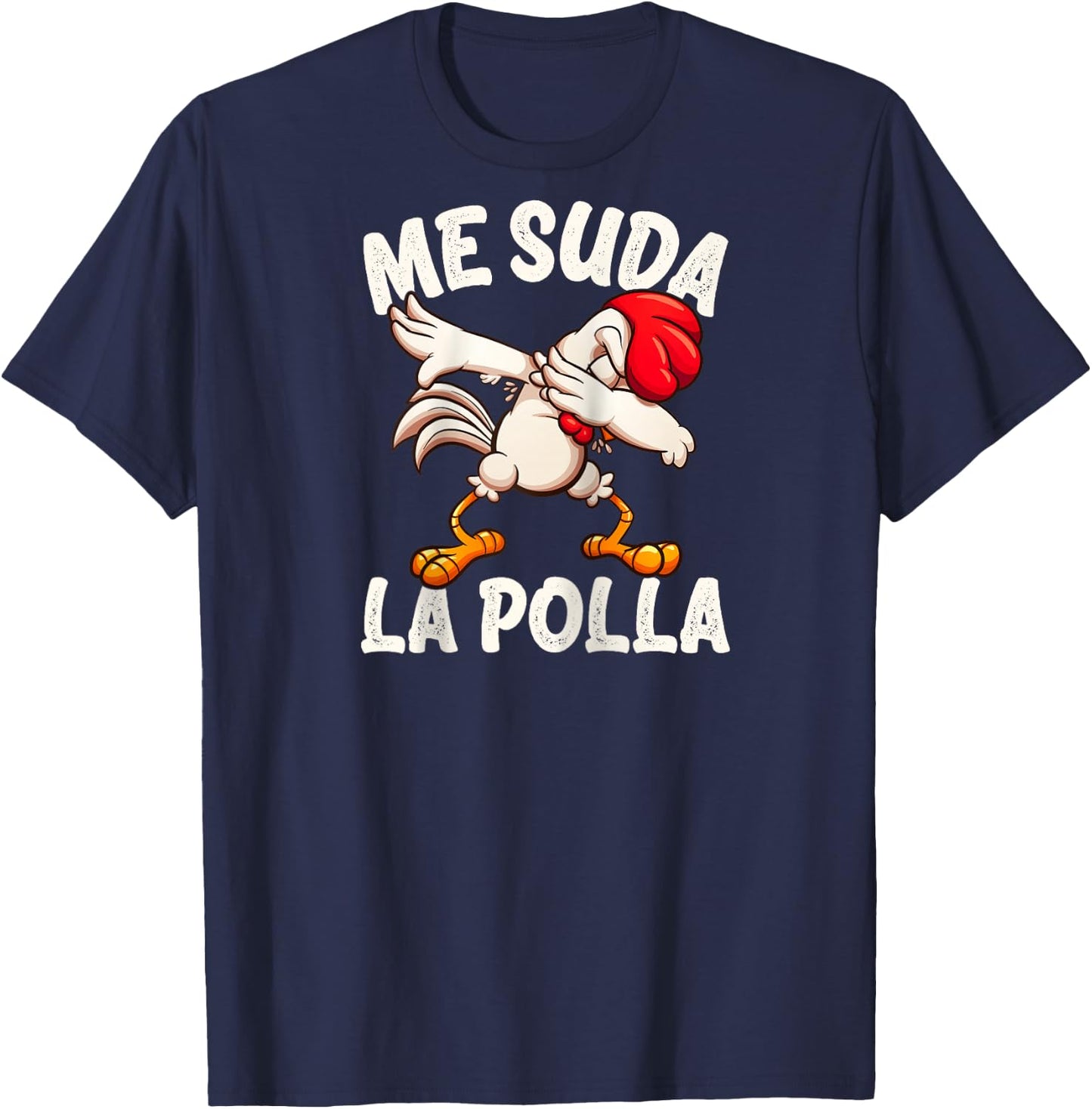 Me Suda la Polla Funny Chicken Whisperer Raglan Baseball T-Shirt - T-Shirt | Navy