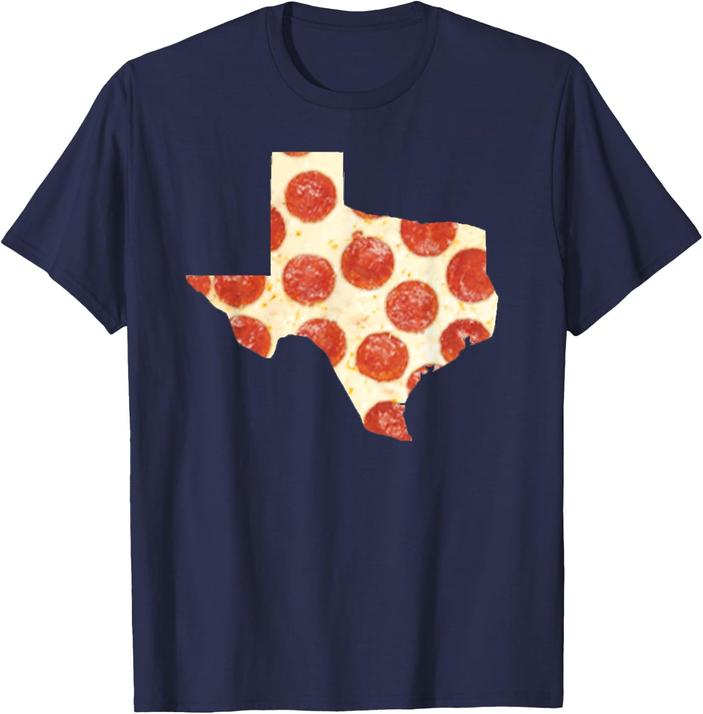 Texas Pizza Shirt Pepperoni Pizza State T-Shirt - T-Shirt | Navy
