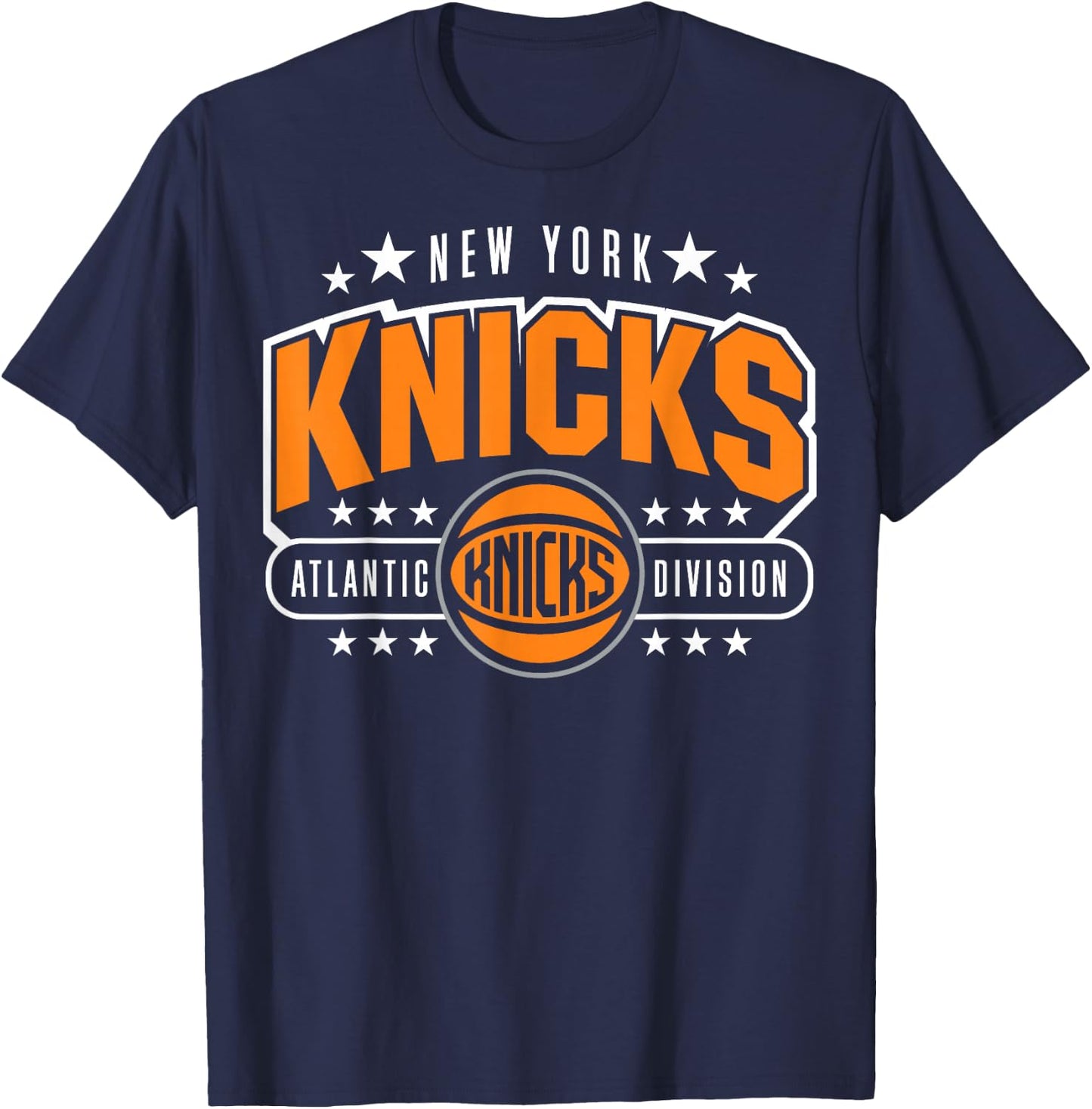 NBA - New York Knicks gewölbte Atlantic Division T-Shirt - T-Shirt | Navy