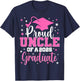 Proud Uncle of A Class of 2026 Graduate Senior Graduation T-Shirt - T-Shirt | Navy