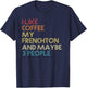 Frenchton Dog Owner Coffee Lovers Funny Quote Vintage Retro Women T-Shirt - T-Shirt | Navy