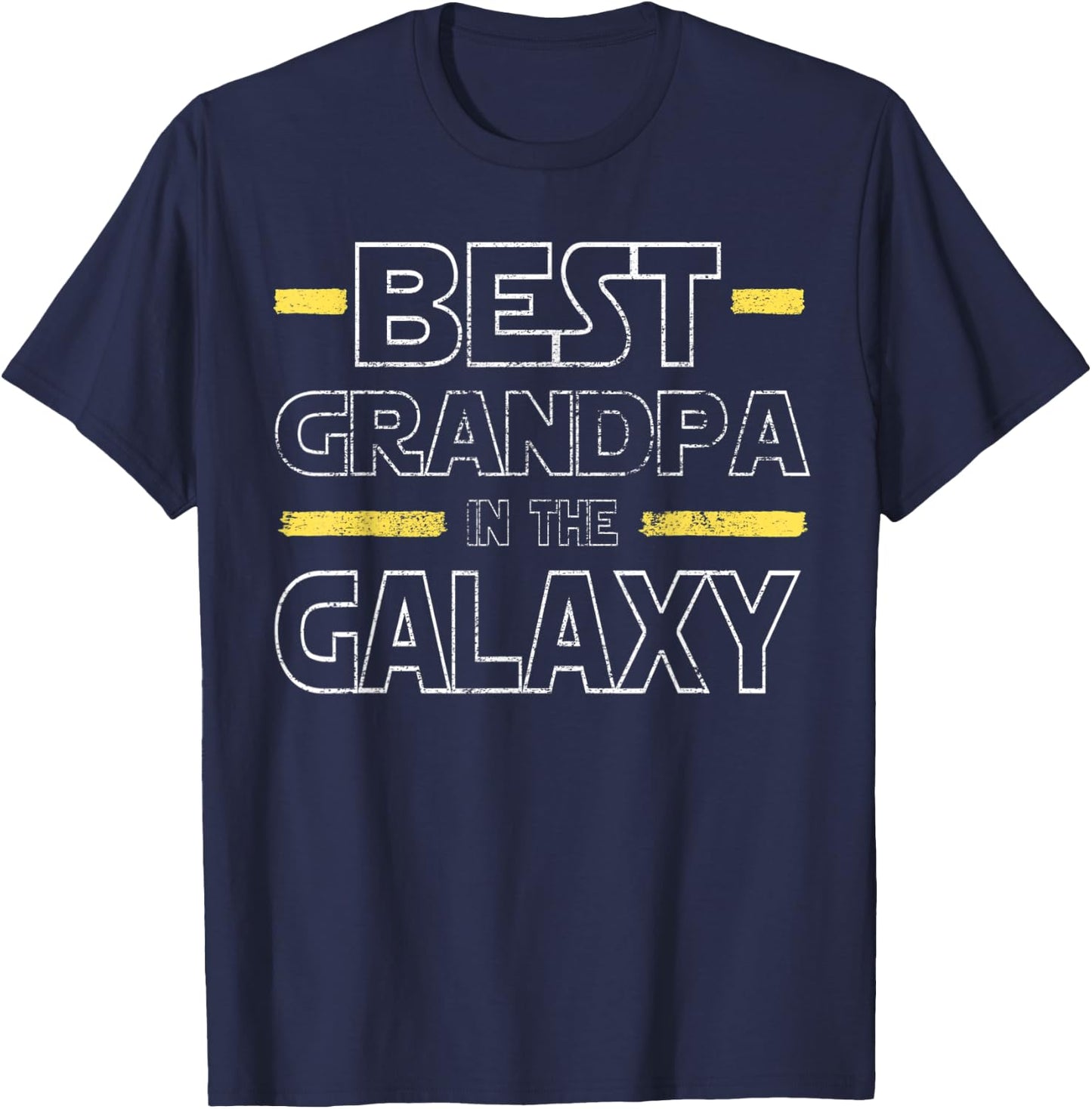 Best Grandpa in the Galaxy - Funny Grandpa Birthday Gift T-Shirt - T-Shirt | Navy