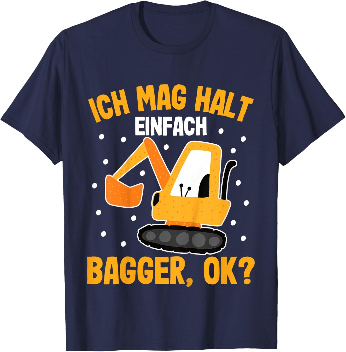Bagger Shirt | Jungen Baustellen Shirt Jungs | Jungen Bagger T-Shirt - T-Shirt | Navy