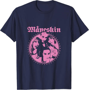 Pink Fisheye Moonskin T-Shirt - T-Shirt | Navy