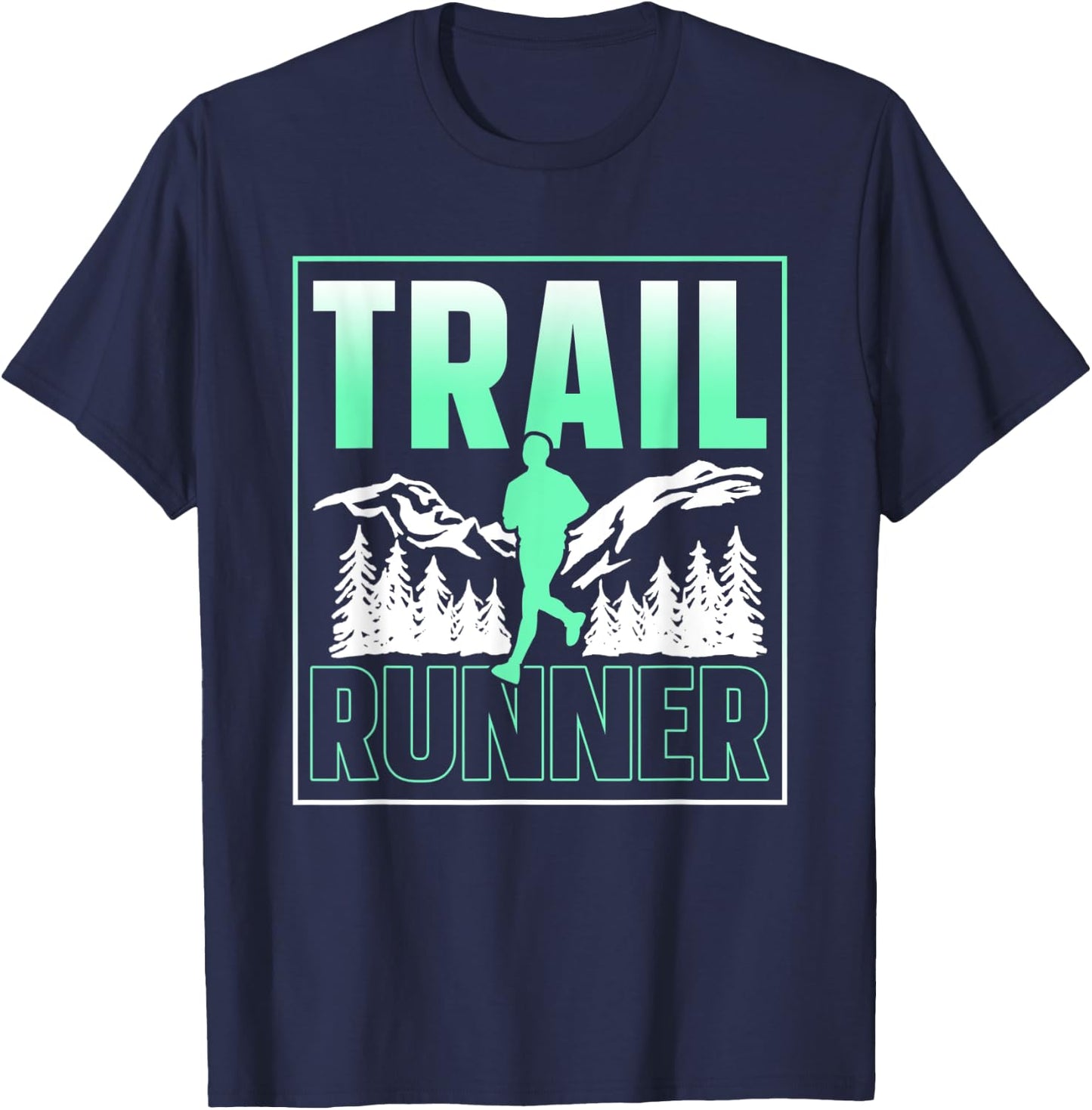 Trail Runner Run Trails Running T-Shirt - T-Shirt | Navy