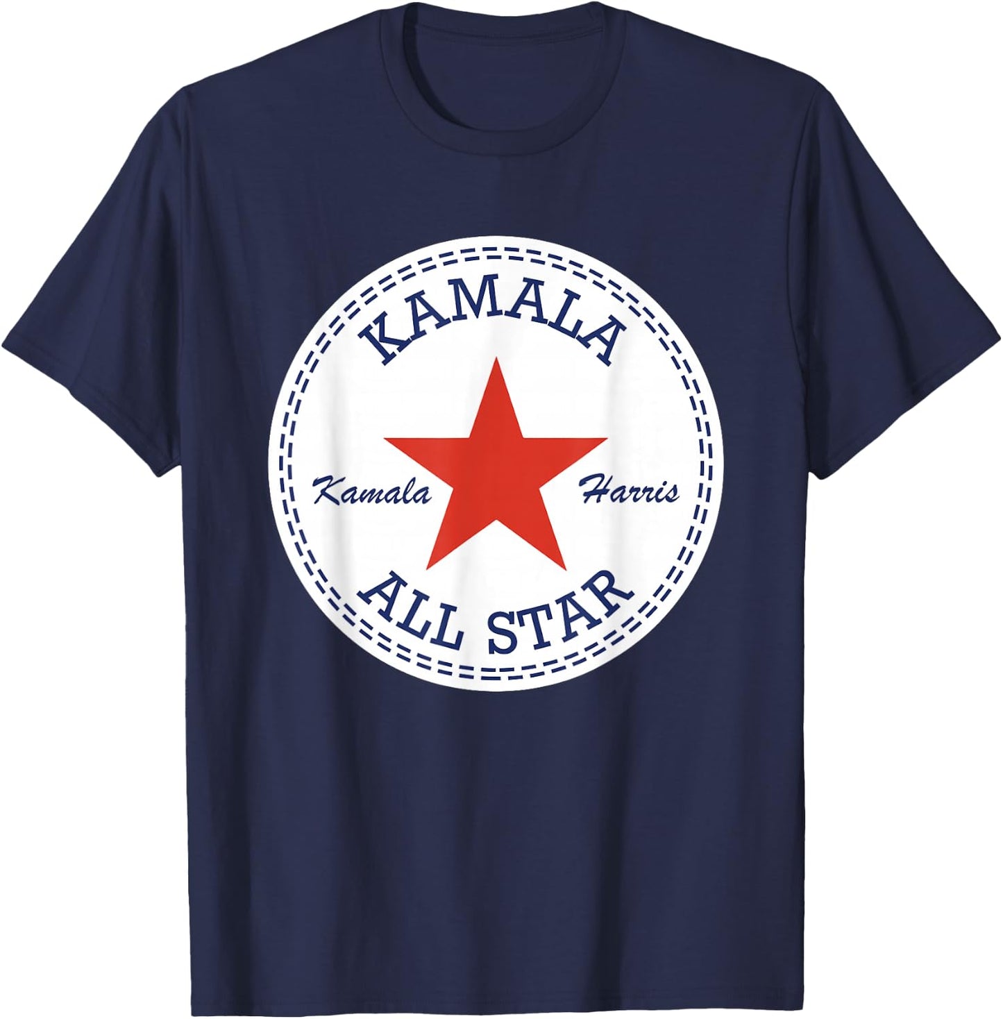 Kamala Harris Converse Logo Election Shoes , black T-Shirt - T-Shirt | Navy