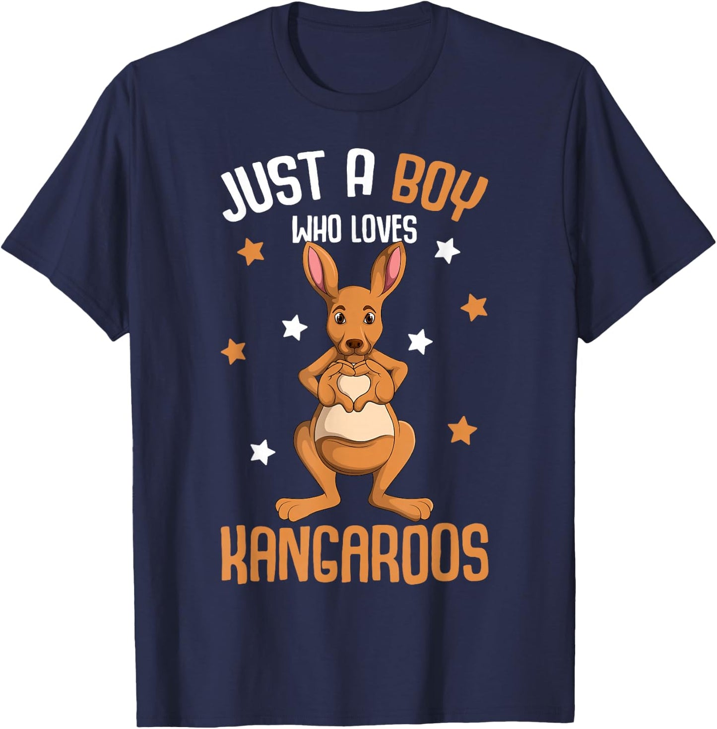 Just a Boy who loves Kangaroos Kids Boys Kangaroo T-Shirt - T-Shirt | Navy