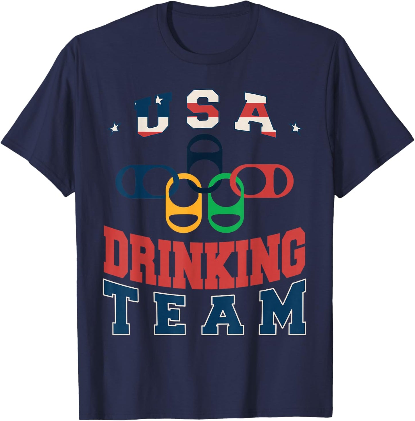 USA Drinking Team Beer Party Memorial Day American Flag T-Shirt - T-Shirt | Navy