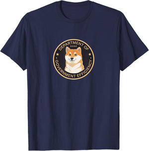 Dog Lover SHIBA Inu Puppy Mom & Dog Dad Kids Teens DOGE Department Of Government Efficiency Shiba Inu Dog Coin T-Shirt - T-Shirt | Navy
