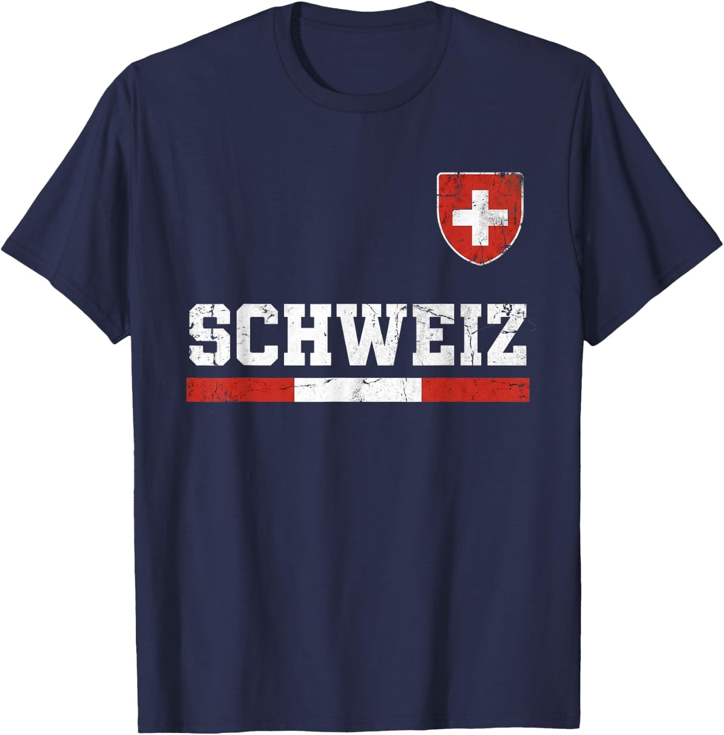 Switzerland Schweiz Suisse Swiss Schweizer Jersey T-Shirt - T-Shirt | Navy