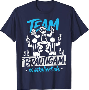 JGA Männer Junggesellenabschied Team Bräutigam JGA T-Shirt - T-Shirt | Navy