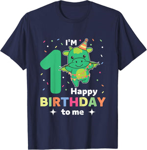 Dragon For 1st Birthday For Children One Year Old Dragon T-Shirt - T-Shirt | Navy