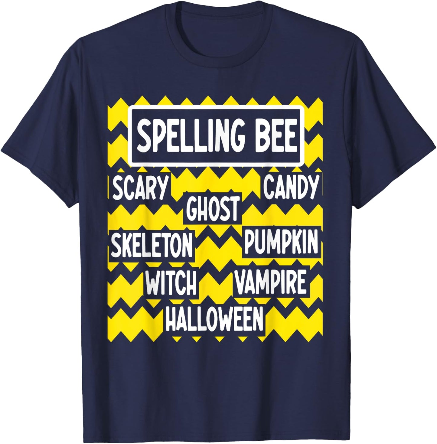 Halloween Costume Pun for Funny Teachers spelling bee T-Shirt - T-Shirt | Navy