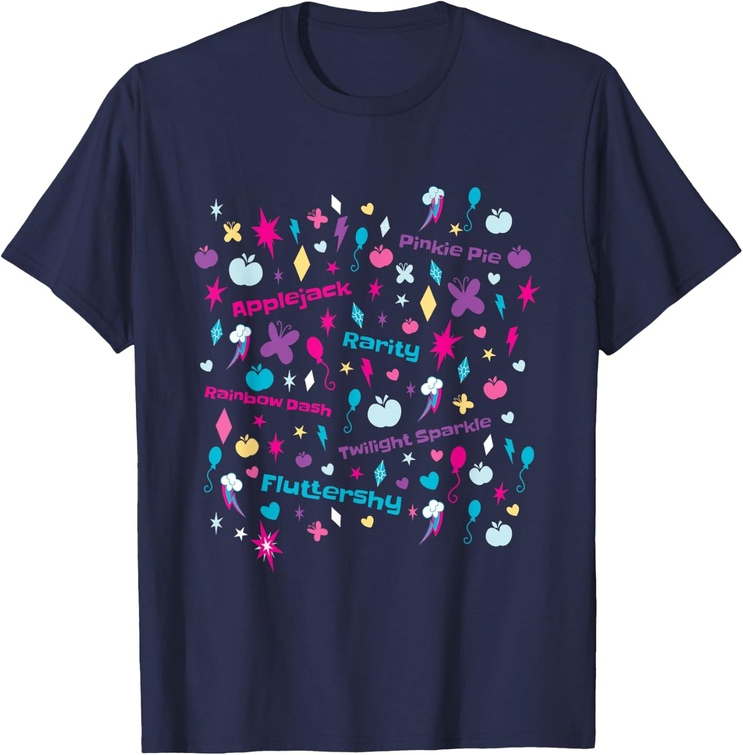 My Little Pony Cutie Marks Montage T-Shirt - T-Shirt | Navy
