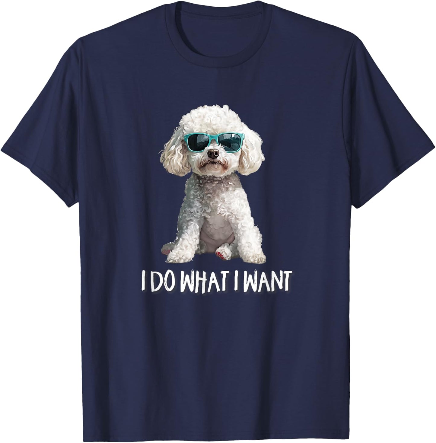 Funny Kids I Do What I Want Poodle Lover T-Shirt - T-Shirt | Navy