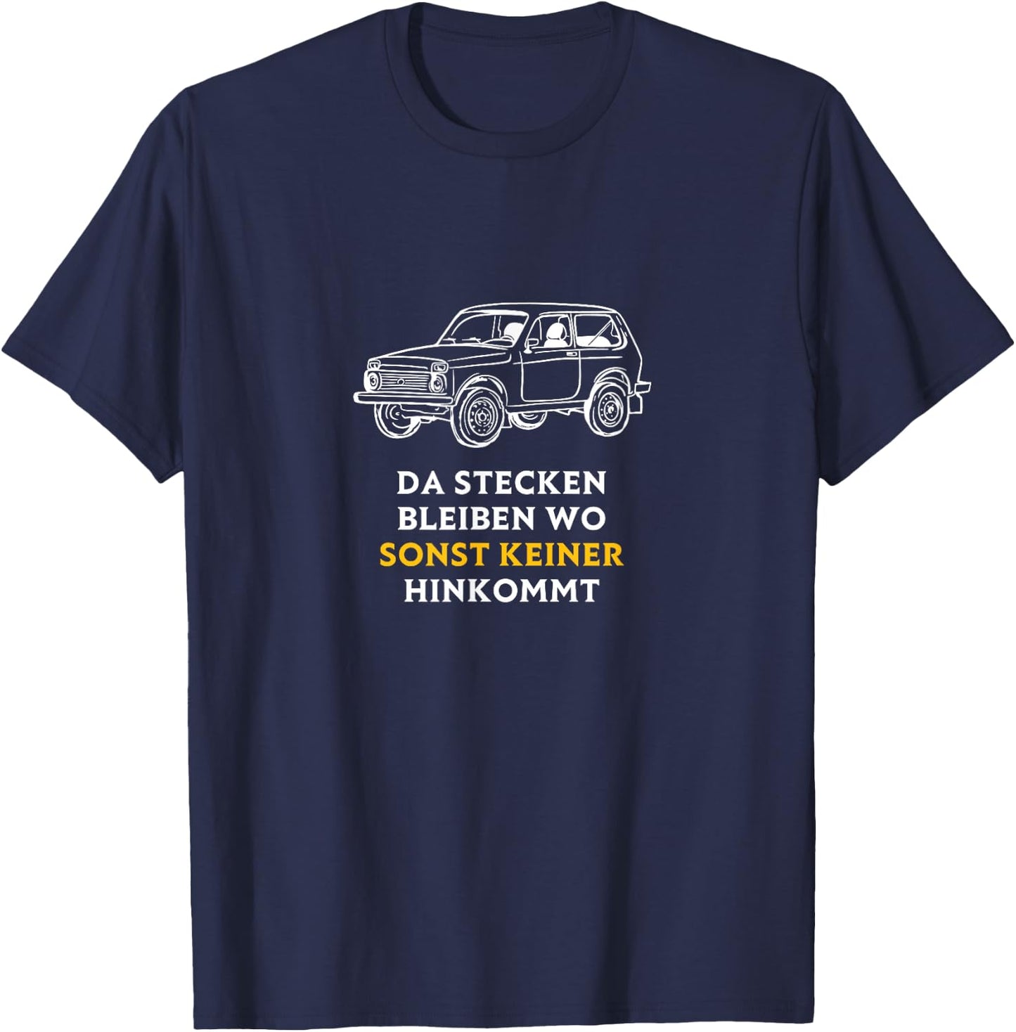 Lada Niva 4x4 Offroad Russland DDR Osten UdSSR Geländewage T-Shirt - T-Shirt | Navy