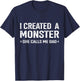 Funny created monster calls me dad from daughter fathers day T-Shirt - T-Shirt | Navy