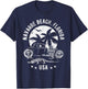 Navarre Beach Florida Sunset Hotrod Distressed Design T-Shirt - T-Shirt | Navy