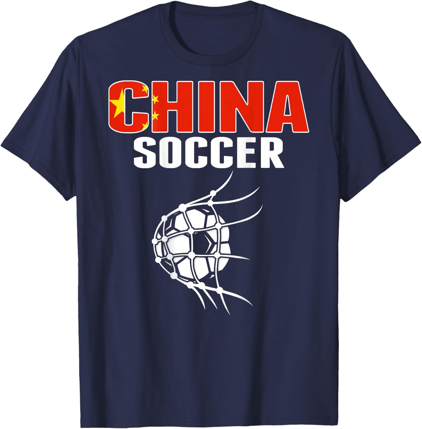 Proud China Soccer Fans Jersey Support Chinese Football Team T-Shirt - T-Shirt | Navy